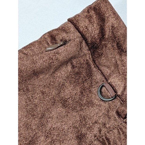 Anthropologie The Essential Slim Brown Textured Straight Leg Pants Womens 14 - Picture 8 of 11